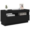 vidaXL TV Cabinet Black Engineered wood TV Cabinet Rectangular Modern