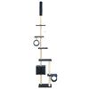 vidaXL Cat Tree Dark Blue Engineered Wood, Carton, Plush Fabric, Sisal Rope