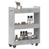 vidaXL Cabinet Concrete Grey Engineered wood Small Lockable wheels