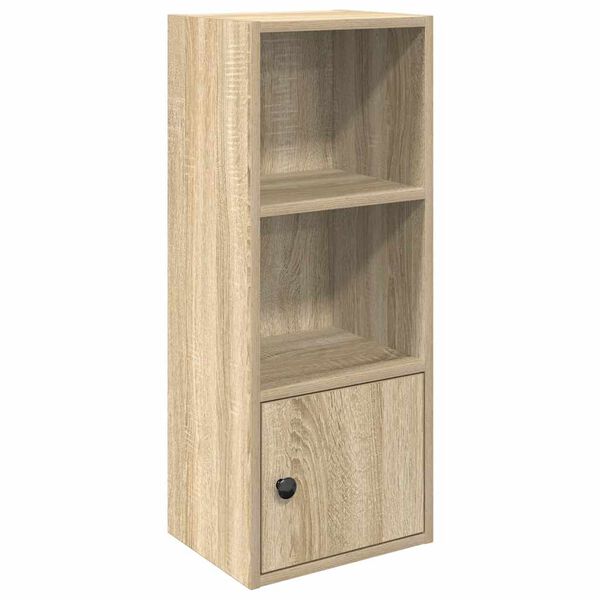 vidaXL Bookcase Sonoma Oak Engineered Wood 12.2x9.4x30.3 in Bookcase