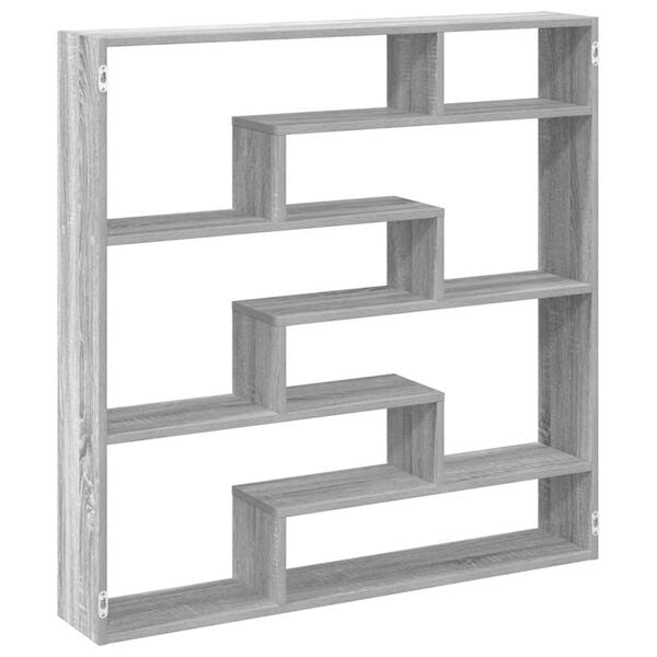vidaXL Wall Cube Shelf Gray Sonoma Engineered Wood
