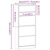vidaXL Shoe Cabinet Old Wood 31.50 x 8.27 x 64.37 in Engineered Wood
