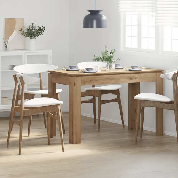 vidaXL Dining Table Artisan Oak Engineered Wood Medium Durable