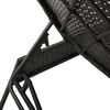 vidaXL Sun Lounger Black PE Rattan Standard Adjustable Footrests