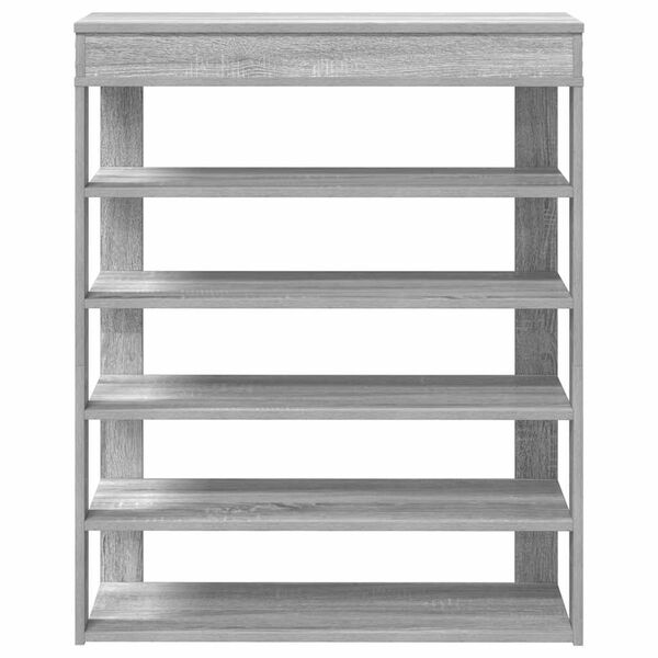 vidaXL Shoe Rack Grey Sonoma Engineered wood 31.5x11.8x38.6 in Shoe Rack