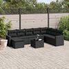 vidaXL Garden Sofa Set Black