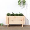 vidaXL Garden Raised Bed Natural wood color Solid pine wood