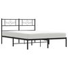 vidaXL Bed Frame Black Steel Full Bed Frame Rectangular Modern