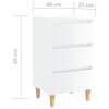 vidaXL Bed Cabinet Set of 2 High gloss white