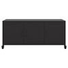 vidaXL TV Cabinet Black Cold-rolled steel Medium TV Cabinet