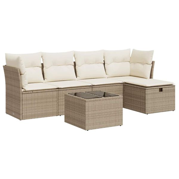 vidaXL Garden Sofa Set Beige