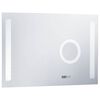 vidaXL Bathroom Mirror Silver Glass 39.4 x 23.6 in Bathroom Mirror