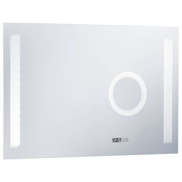 vidaXL Bathroom Mirror Silver Glass 39.4 x 23.6 in Bathroom Mirror