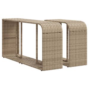 vidaXL Storage Shelf Beige PE rattan, powder-coated steel Medium