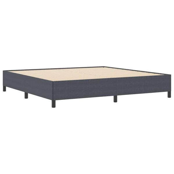 vidaXL Bed Frame Dark gray 78.7“ x 78.7” Corduroy fabric