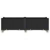 vidaXL Garden Planter with Wheels Black 63"x19.7"x21.3" PP