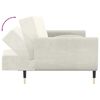 vidaXL Sofa Bed Cream Velvet, wood, metal Large
