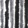 vidaXL Fly Curtain Grey and Black 35.4x86.6" Chenille