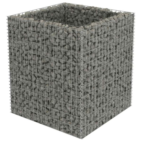 vidaXL Gabion Raised Bed Silver Galvanized steel Large