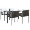 vidaXL Garden Dining Set Brown