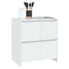 vidaXL Sideboard White 27.6"x16.1"x29.5" Engineered Wood