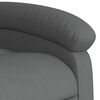 vidaXL Massage Recliner Chair Dark Grey Polyester Single