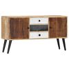 vidaXL Sideboard Natural wood with brown and black tones Solid Mango Wood