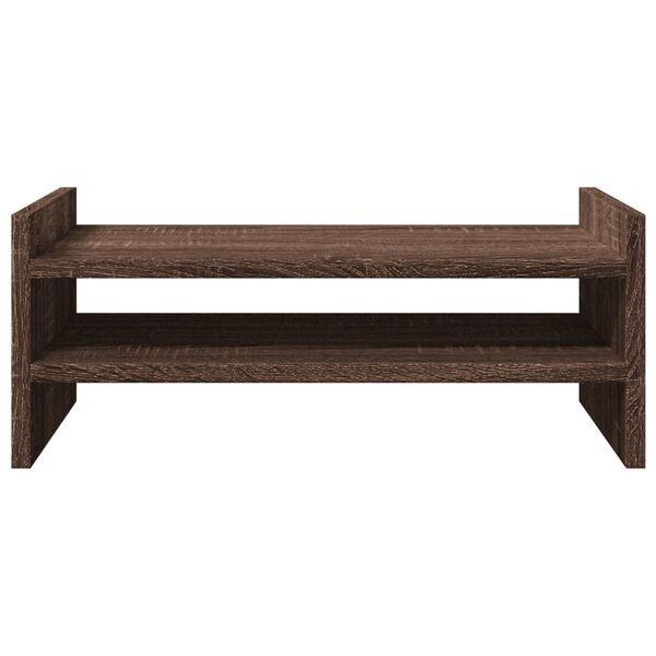 vidaXL Monitor Stand Brown Oak 19.7x10.6x7.9" Engineered Wood