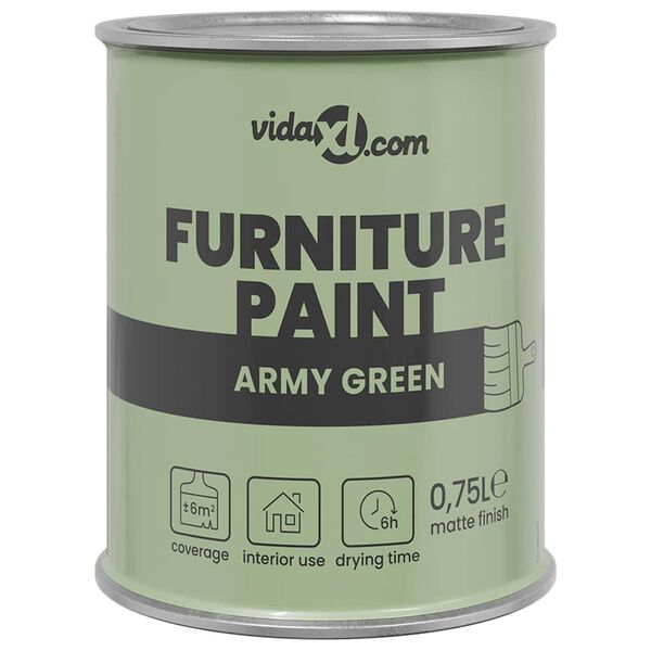 vidaXL Furniture Paint Green 3.94 x 3.94 x 4.80 in Wall Print