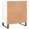 vidaXL Sideboard Set of 3 High Gloss White Engineered Wood, Metal