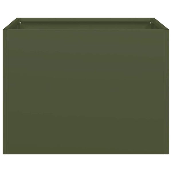 vidaXL Planter Olive Green Cold-rolled steel Large Durable Planter