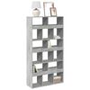 vidaXL Bookcase Concrete grey Engineered wood Medium Bookcase