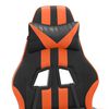 vidaXL Gaming Chair with Footrest Black and Orange Faux Leather