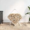 vidaXL Firewood Rack White 31.5x9.8x31.5" Cold-rolled steel