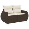 vidaXL Garden Sofa Set Brown, Cream white