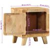 vidaXL Bedside Cabinet Set of 2 Rough Mango Solid Mango Wood Medium