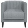 vidaXL Sofa Chair Light Grey Polyester, Plywood, Solid Wood Single