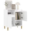 vidaXL Sideboard High gloss white Engineered wood Sideboard Rectangular