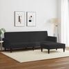 vidaXL Sofa Bed Black Velvet (100% polyester), wood, plastic