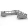 vidaXL 11 Piece Patio Lounge Set Gray Solid Pinewood