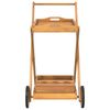 vidaXL Tea Trolley 21.3"x34.3"x35.4" Solid Wood Acacia