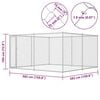 vidaXL Dog Kennel Galvanized Steel 150.8 x 150.8 in Durable Dog Kennel