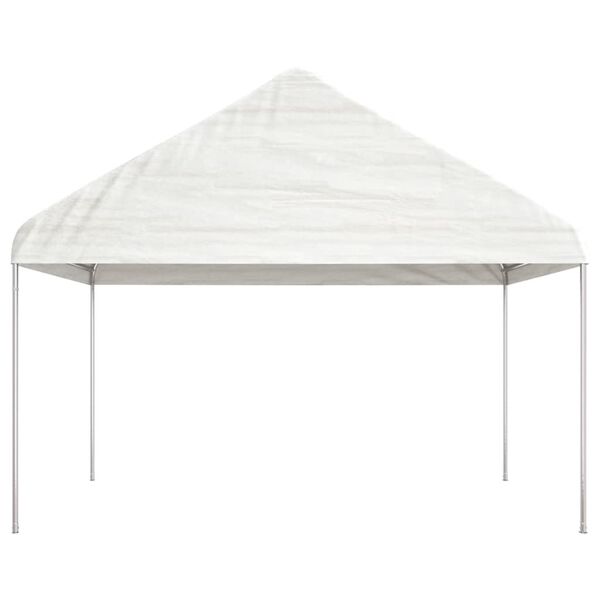 vidaXL Gazebo With Roof White Polyethylene, Galvanized Steel Extra Large