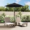 vidaXL Garden Parasol Black and dark grey Aluminum, Polyester Medium
