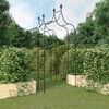 vidaXL Garden Arch Black Powder-coated Steel Large Decorative Inlays