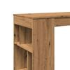 vidaXL Bar Table Artisan Oak Engineered Wood Large Bar Table