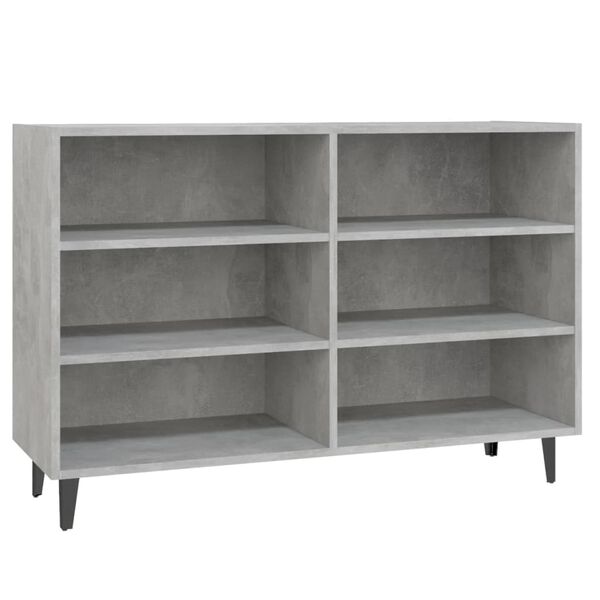 vidaXL Sideboard Concrete Gray 40.7"x13.8"x27.6" Engineered Wood