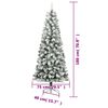 vidaXL Artificial Hinged Christmas Tree 300 LEDs & Flocked Snow 70.9"