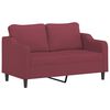 vidaXL Sofa Set Wine Red Fabric (100% polyester), Metal, Textilene, Plywood