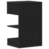 vidaXL Bedside Cabinet 2 pcs Black Oak 15.75 x 13.78 x 25.59 in